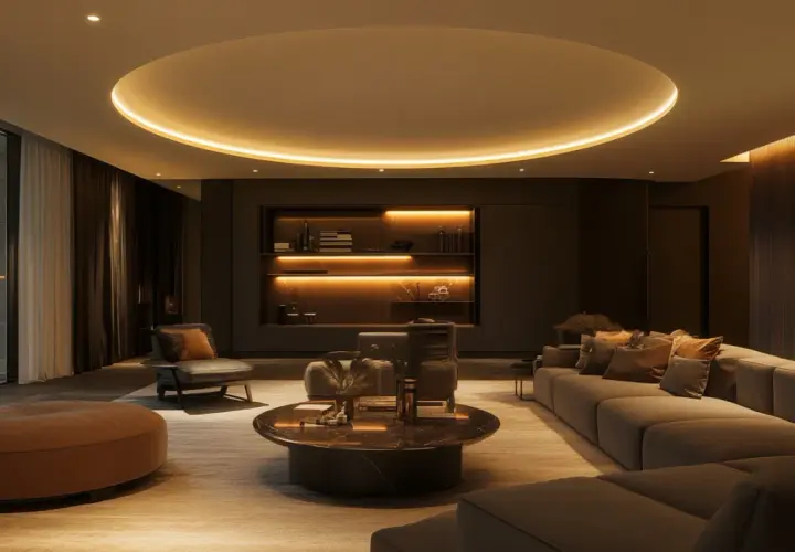 Nowoczesne plafony sufitowe do salonu - top trendy i inspiracje