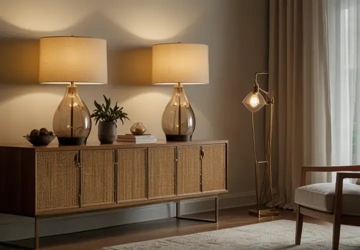 Lampka na komodę: Jakie lampy na komodę do salonu są modne?