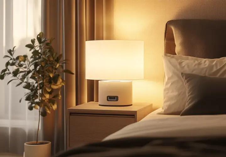 Lampa na USB - praktyczna lampka nocna z wbudowaną ładowarką USB