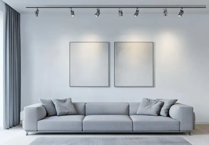 Lampa na szynie - designerska lampa sufitowa na szynie do wnętrza