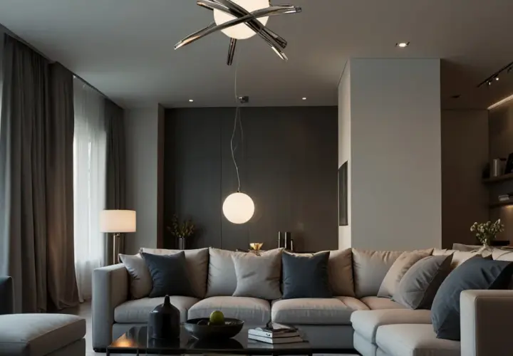 Lampa sufitowa srebrna: Jak wybrać srebrną lampę sufitową do salonu?