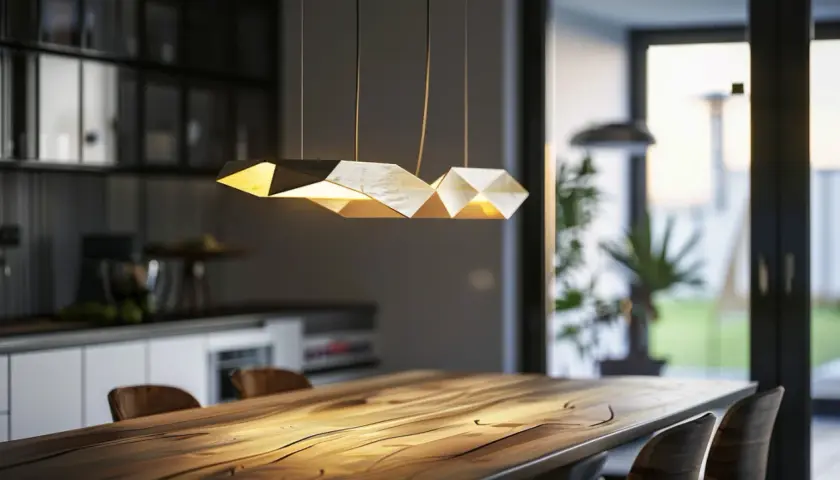 Lampa nad stolem: Wyjątkowe lampy nad stolem w salonie