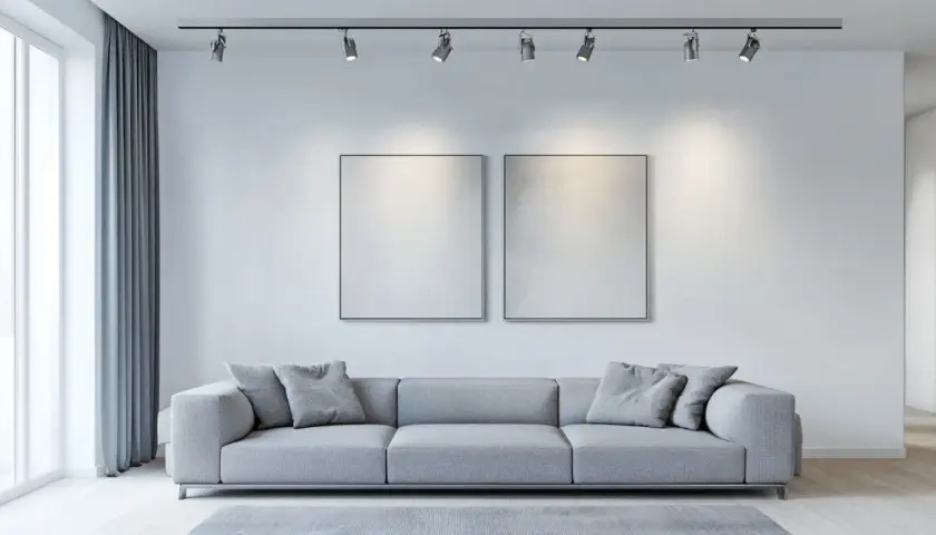 Lampa na szynie - designerska lampa sufitowa na szynie do wnętrza
