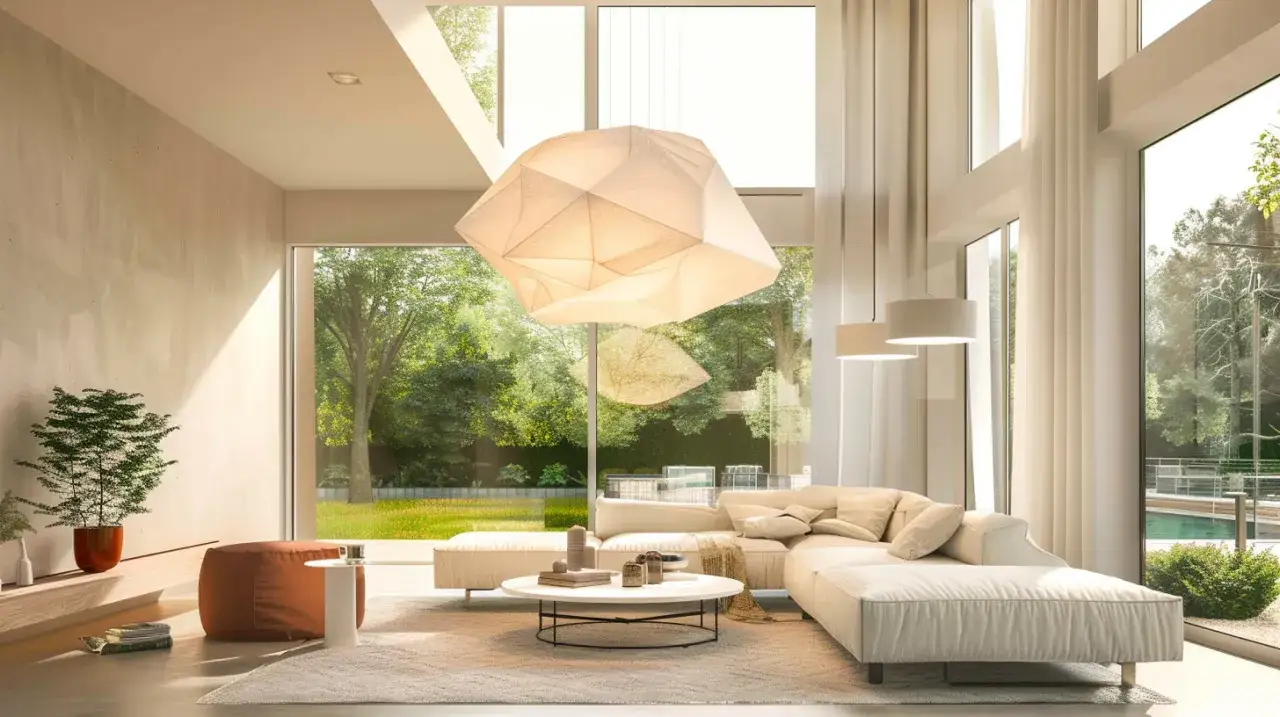 Zdjęcie Inspiracje lampy sufitowej do nowoczesnego salonu - najlepsze pomysły